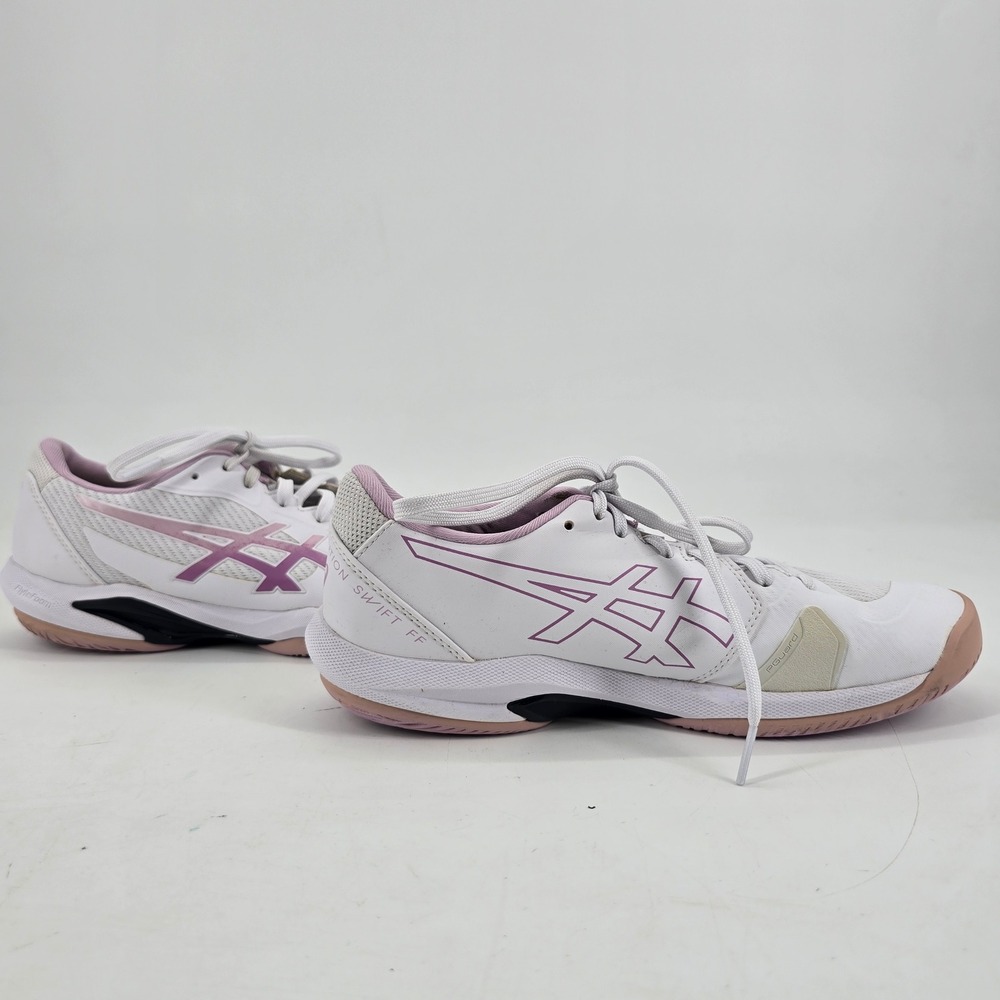 ASICS Womens Solution Swift FF Tennis Shoes 8.5 White Lavender 1042A265
